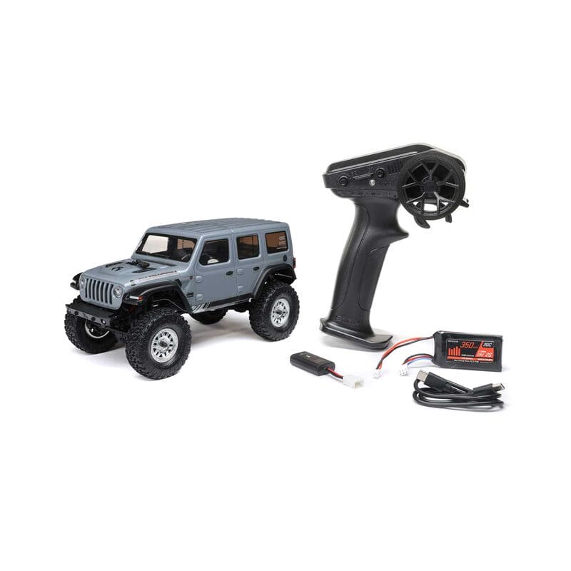 AXI00002V3T3 1/24 SCX24 Jeep Wrangler JLU 4X4 Rock Crawler Brushed RTR