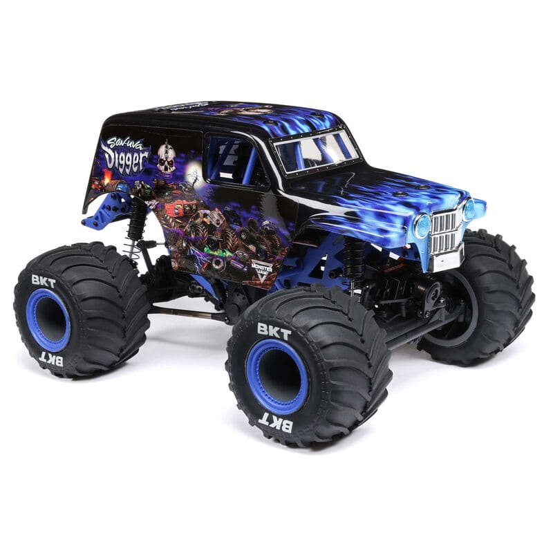 LOS01026T2 1/18 Mini LMT 4X4 Brushed Monster Truck RTR, Son-Uva Digger