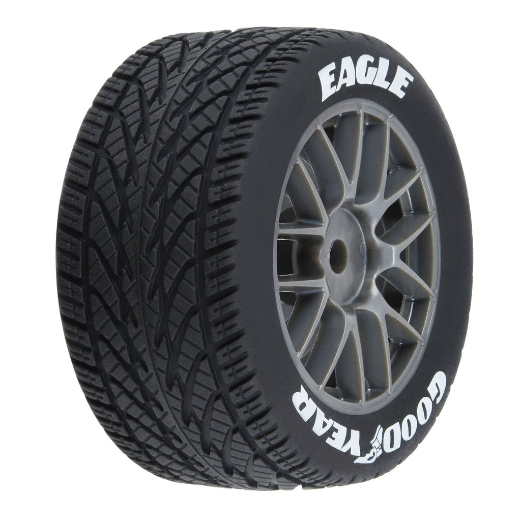 PRO1028310 1/12 Goodyear Eagle Wet Tire F/R MTD Gray Wheels (4): Losi