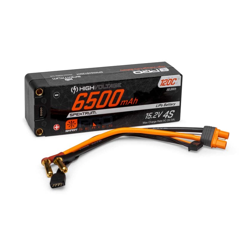SPMX64S120HT 15.2V 6500mAh 4S 120C Smart Pro Race Hardcase HV-LiPo Bat