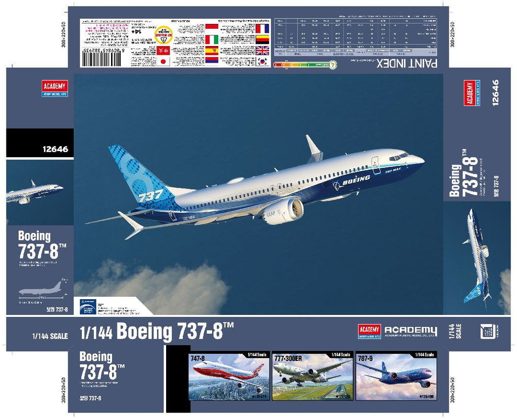 ACA12646 Academy 1/144 Boeing 737-8 MAX