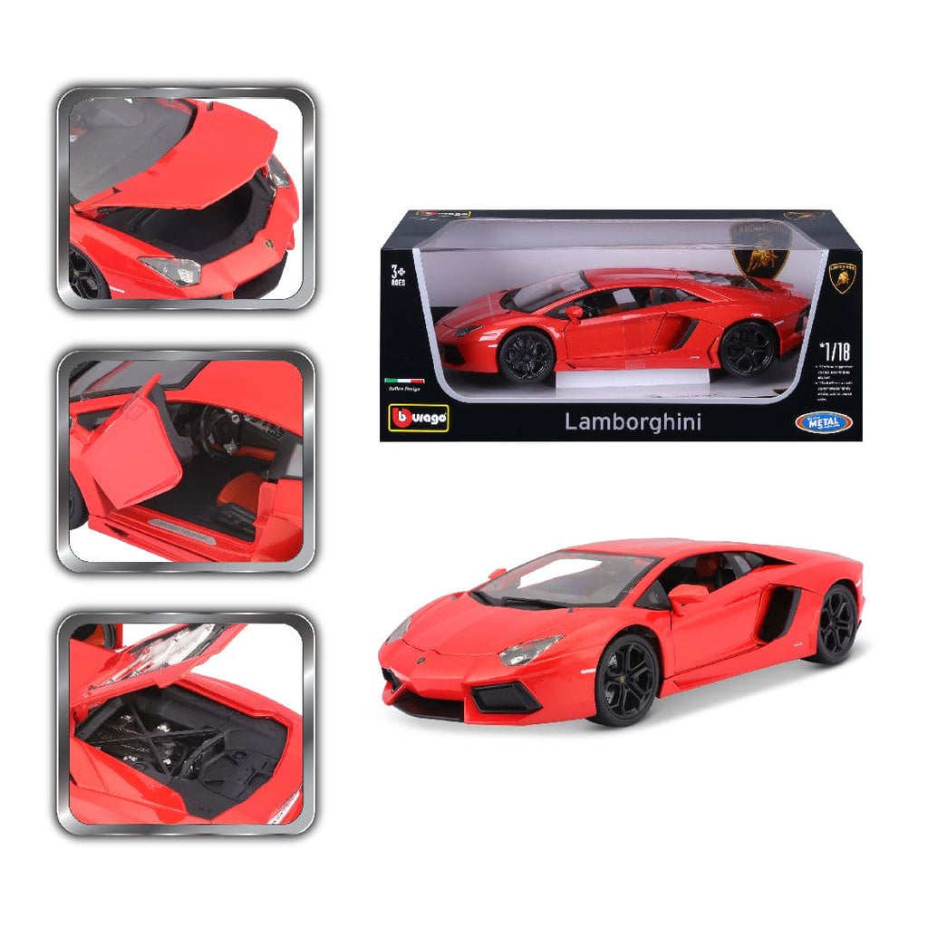 BUR18-11033 Bburago 1/18 Lamborghini Aventador LP 700-4 (Metallic Oran