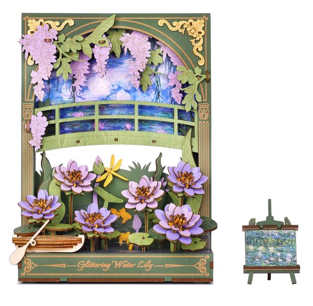 ROETH001 Rowood Glittering Water Lily 3D Wooden Puzzle ROETH001 Rowood Glittering Water Lily 3D Wooden Puzzle