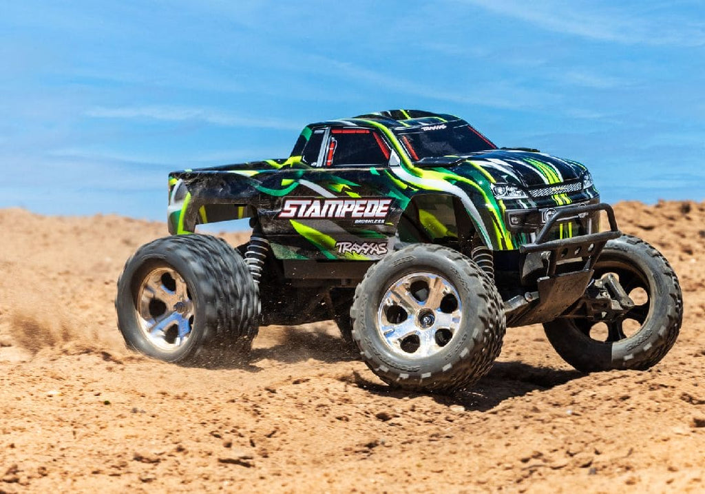 TRA36354-4GREENX Traxxas 1/10 Stampede 2WD BL-2S HD Clipless - Green F