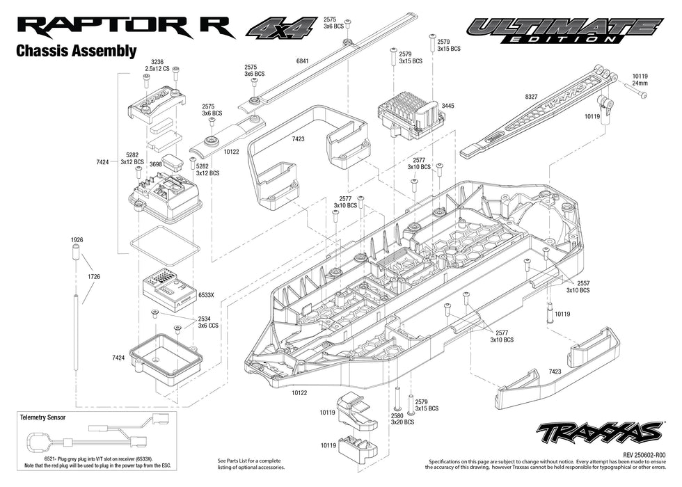 TRA101177-4FOXSE Traxxas 1/10 Ford Raptor R VXL Brushless 4x4 RTR - Fox SE ** Needed to Complete # tra2996X