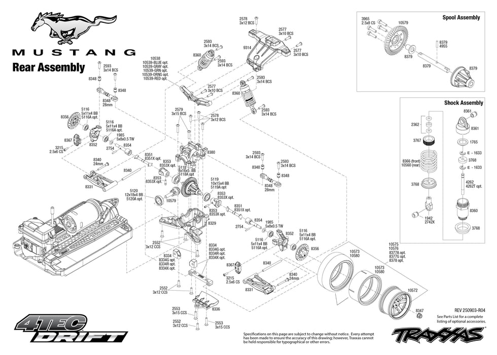 TRA105237-4GREEN Traxxas 4-Tec 2024 Ford Mustang Drift - Green **Sold Separately you will need TRA2992 to run this