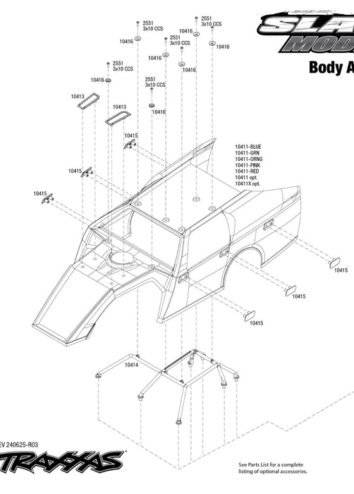 TRA10411 Traxxas Body, Slash Mudboss (clear)/ decal sheets