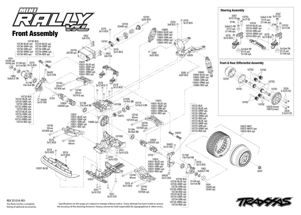TRA108046-1WHITE Traxxas 1/16 RS200 Mini Rally VXL-3S 4x4 RTR - White (B&C Incl)