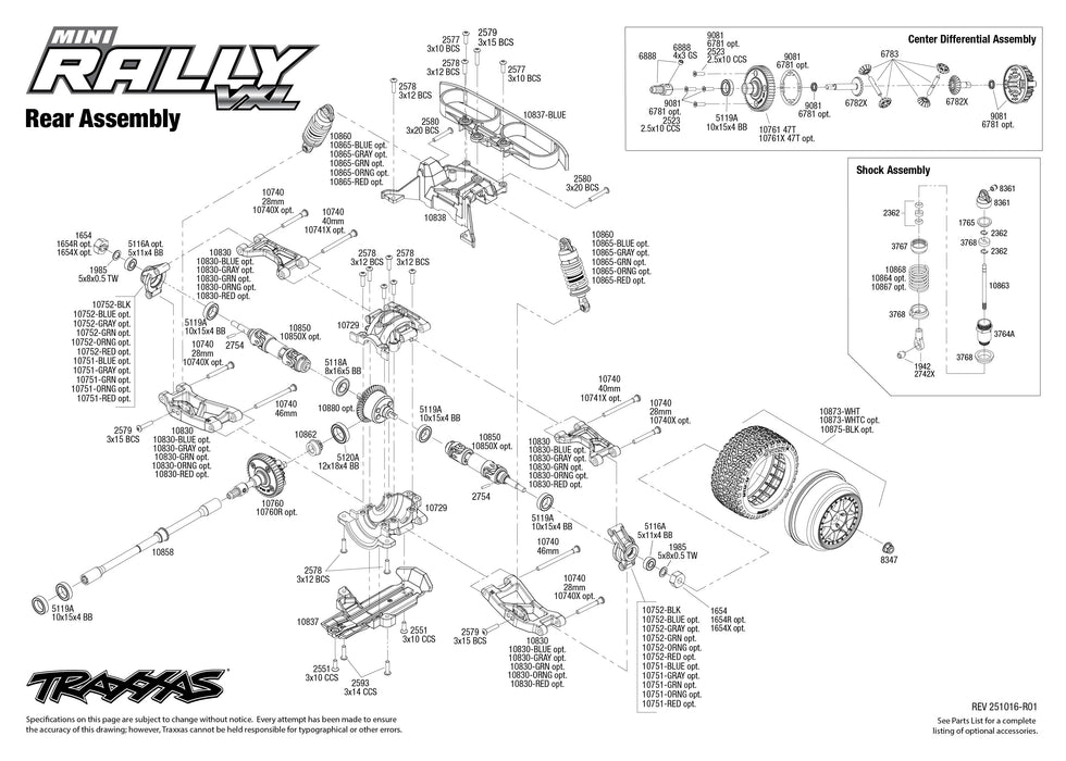 TRA108046-1WHITE Traxxas 1/16 RS200 Mini Rally VXL-3S 4x4 RTR - White (B&C Incl)