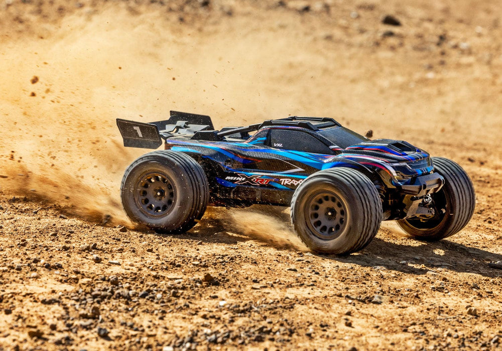 TRA108076-1BLUE Traxxas Mini XRT VXL-3S 4wd - Blue (YOU WILL NEED Power adapter TRA2912 and power cable TRA2916 To run this car)
