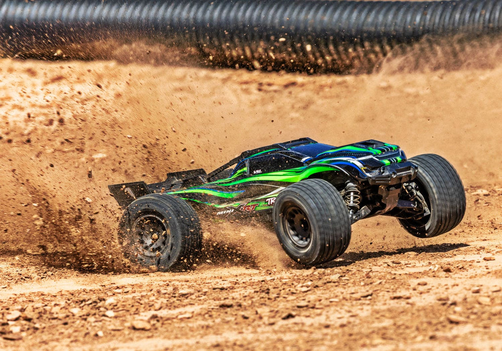TRA108076-1GREEN  Traxxas Mini XRT VXL-3S 4wd - Green (YOU WILL NEED Power adapter TRA2912 and power cable TRA2916 To run this car)