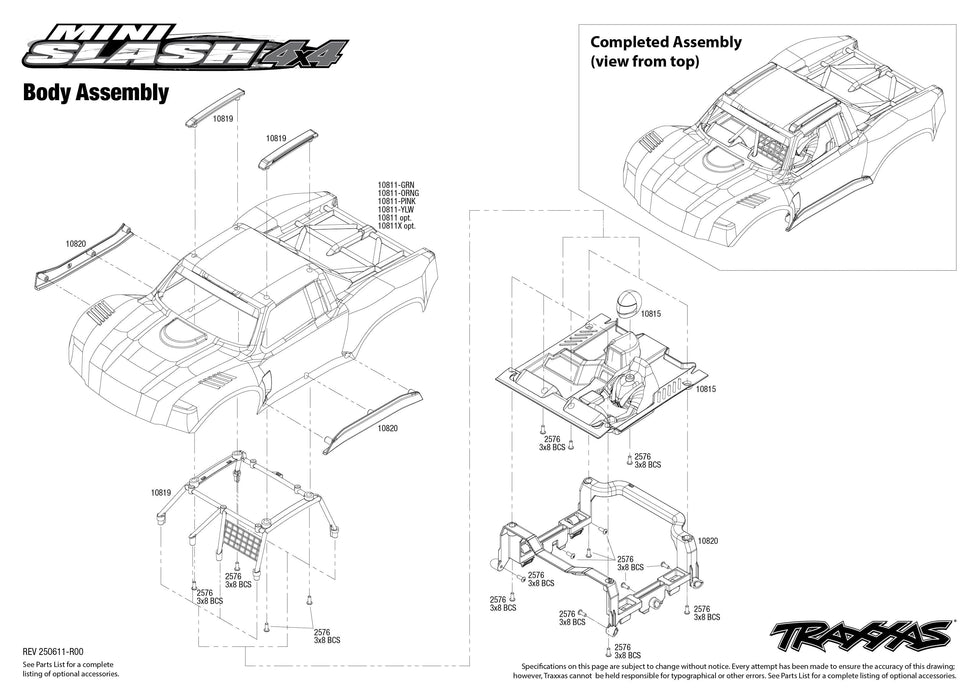 TRA108164-1GREEN Traxxas Mini Slash BL-2S 4x4 RTR (B&C included) - Green (Sold Separately extra battery please ORDER #TRA2825X)