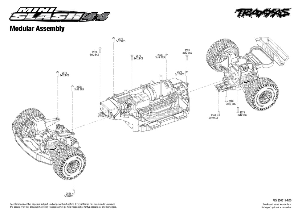 TRA108164-1PINK Traxxas Mini Slash BL-2S 4x4 RTR (B&C included) - Pink (Sold Separately extra battery please ORDER #TRA2825X)