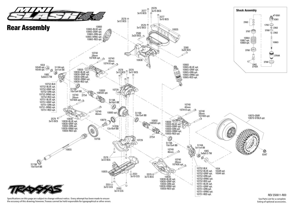 TRA108164-1PINK Traxxas Mini Slash BL-2S 4x4 RTR (B&C included) - Pink (Sold Separately extra battery please ORDER #TRA2825X)