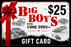 Big Boys With Cool Toys Gift Cards $25 - $1000