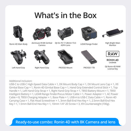 CP.RN.00000351.01 DJI Ronin 4D 4-Axis Cinema Camera 8K Combo