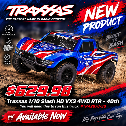 TRA68454-440TH Traxxas 1/10 Slash HD VX3 4WD RTR - 40th  *YOU will need this to run this truck # tra2970-3S