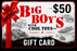 Big Boys With Cool Toys Gift Cards $25 - $1000