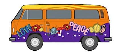 Carrera 31095 VW Bus T2b "Peace and Love", Digital 1/32 w/Lights NEW FOR 2024