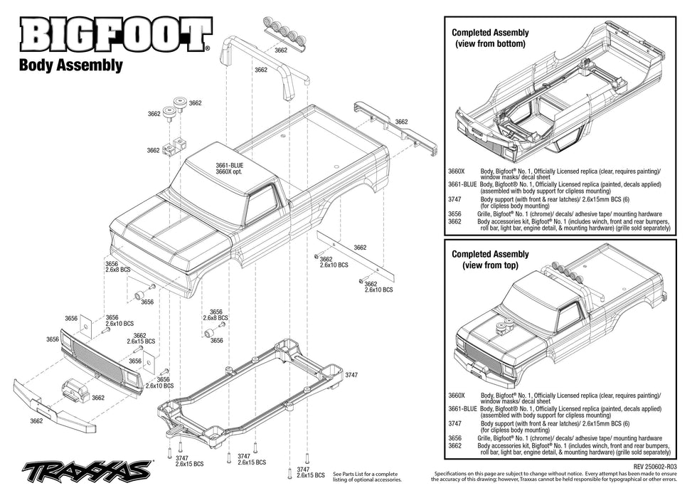 TRA36234-8 Traxxas BIGFOOT No 1 HD w/USB-C **Sold Separately for the best run time you will need part# Tra2992***
