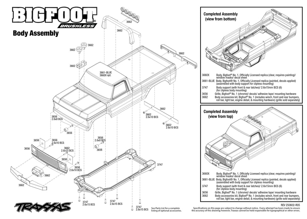 TRA36334-4 Traxxas 1/10 BIGFOOT No. 1 BL-2S HD Clipless - Blue **Free battery charger with the purchase of this truck. Please add TRA2827X and TRA2920 to your order  to get it free.** if you order from this promotion it is final sale