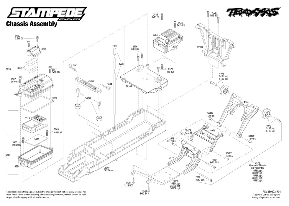 TRA36354-4RED Traxxas 1/10 Stampede 2WD BL-2S HD Clipless - Red**Free battery charger with the purchase of this truck. Please add TRA2827X and TRA2920 to your order  to get it free.** if you order from this promotion it is final sale