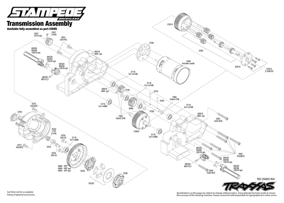 TRA36354-4RED Traxxas 1/10 Stampede 2WD BL-2S HD Clipless - Red**Free battery charger with the purchase of this truck. Please add TRA2827X and TRA2920 to your order  to get it free.** if you order from this promotion it is final sale