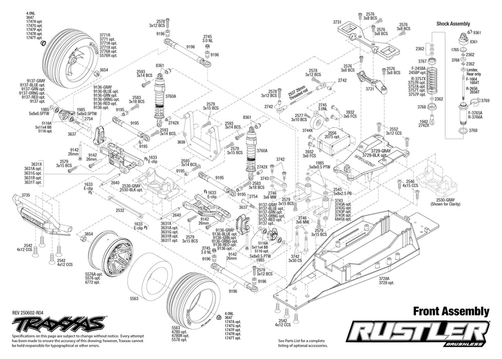 TRA37354-4BLUE Traxxas 1/10 Rustler 2WD BL-2S Clipless - Blue**Free battery charger with the purchase of this truck. Please add TRA2827X and TRA2920 to your order  to get it free.** if you order from this promotion it is final sale