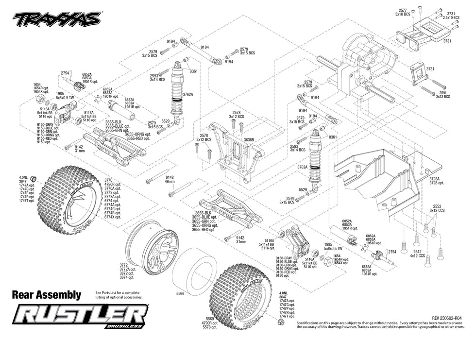 TRA37354-4BLUE Traxxas 1/10 Rustler 2WD BL-2S Clipless - Blue**Free battery charger with the purchase of this truck. Please add TRA2827X and TRA2920 to your order  to get it free.** if you order from this promotion it is final sale