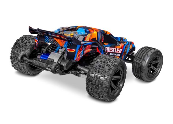 TRA37454-4ORANGE Traxxas 1/10 Rustler HD VX3 BL 2WD RTR - Orange