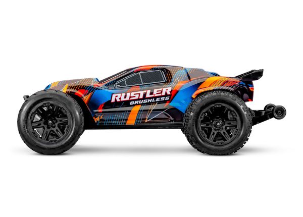 TRA37454-4ORANGE Traxxas 1/10 Rustler HD VX3 BL 2WD RTR - Orange