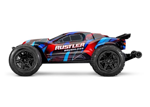 TRA37454-4RED Traxxas 1/10 Rustler HD VX3 BL 2WD RTR - Red