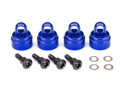 TRA3767A Shock caps, aluminum (blue-anodized) (4) (fits all Ultra Shocks)