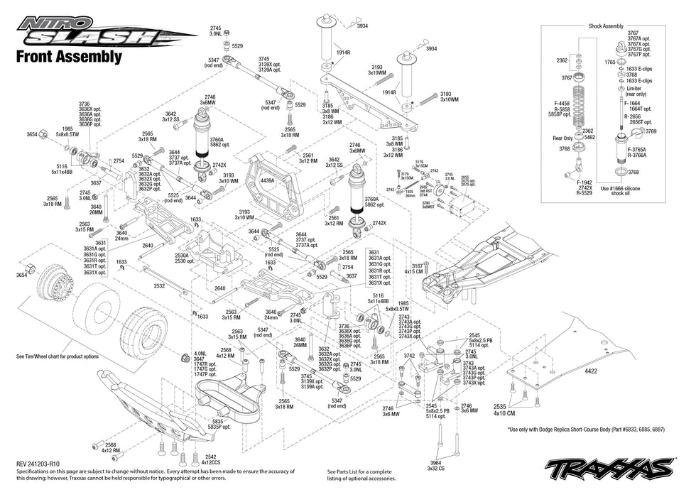 TRA44056-3 HAWAIIAN 1/10 Nitro Slash 2WD SC RTR w/TRX 3.3 **SOLD SEPARATELY you will need this fuel for this car TRA5020