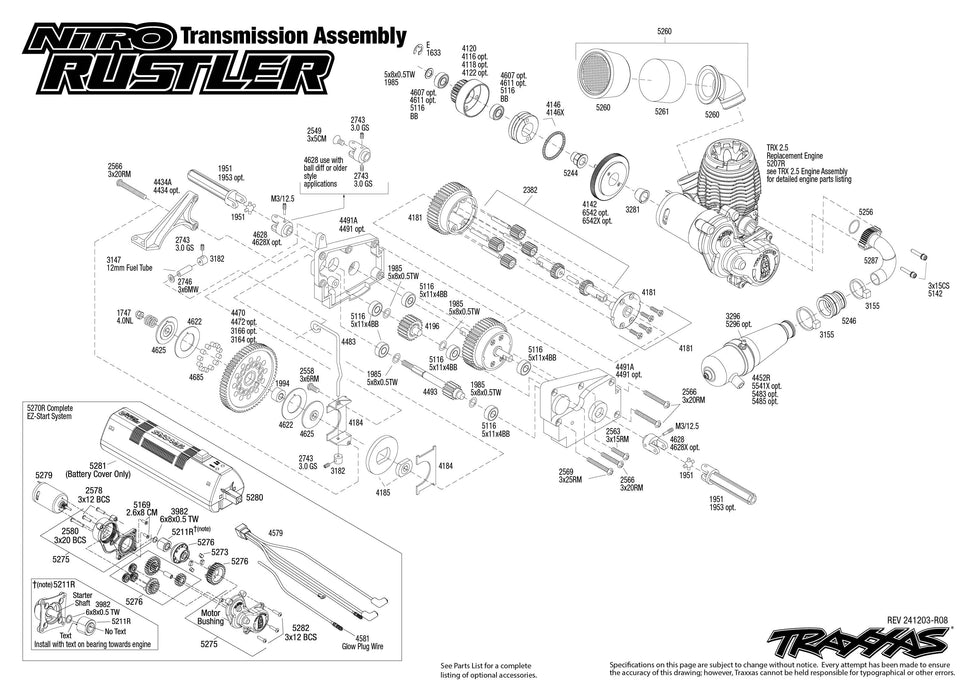 TRA44096-3 BLUE 1/10 Nitro Rustler 2WD w/TSM **SOLD SEPARATELY you will need this fuel for this car TRA5020