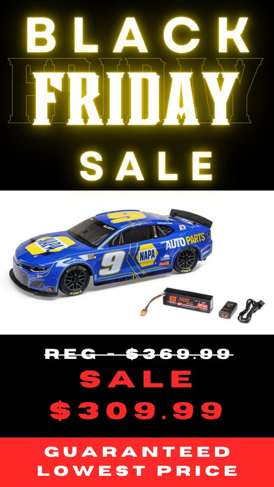 LOS1122509 1/12 NASCAR RC Racecar Chase Elliot No. 9 NAPA 2025 Chevrolet Camaro ZL1 2S AWD RTR Brushed On-Road (Battery & Charger Included)