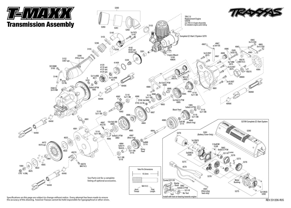 TRA49104-1 RED Traxxas T-Maxx Classic/ 1/10 Scale Nitro Powered 4WD Maxx **SOLD SEPARATELY you will need this fuel for this car TRA5020