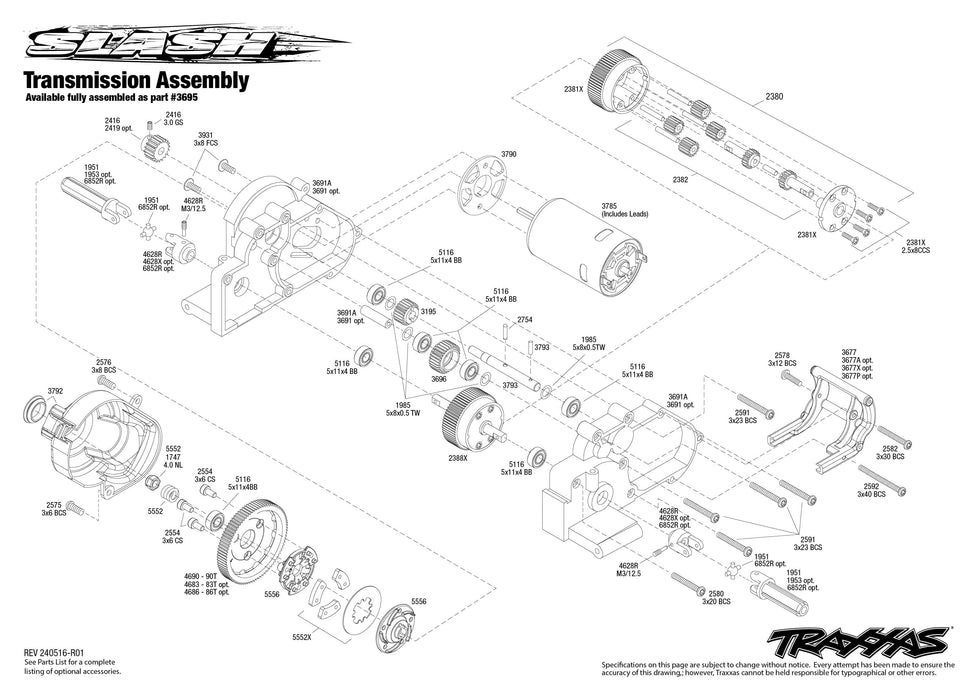 TRA58234-8RED Traxxas 1/10 Slash ExtremeHD 2wd RTR - Red**QUCK CHARGER &LONG RUN TIME BATTERY ORDER PART # TRA2992**