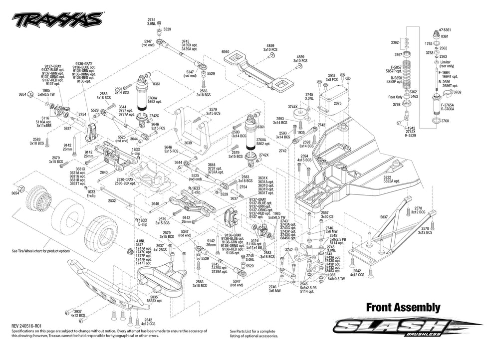 TRA58314-4 Traxxas 1/10 Slash BL-2S HD Clipless Unassembled Kit**Free battery charger with the purchase of this truck. Please add TRA2827X and TRA2920 to your order  to get it free.** if you order from this promotion it is final sale