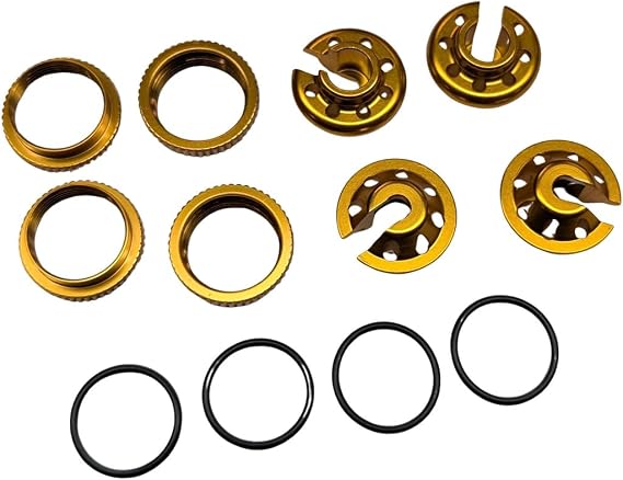 ASC42399 Team Associated Enduro Shock Collars And Spring Cups, Gold