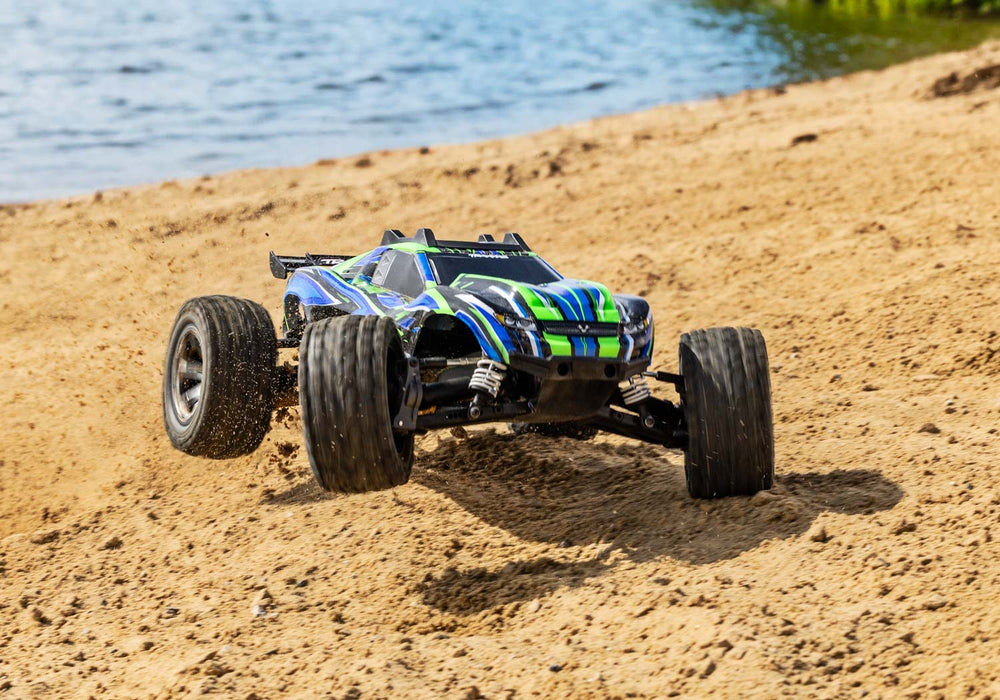 TRA67376-4BLUE Traxxas Rustler VXL Brushless 4X4 1/10 Stadium Truck - Blue **SOLD SEPARATELY AND REQUIRED ORDER PART # TRA2970-3S**