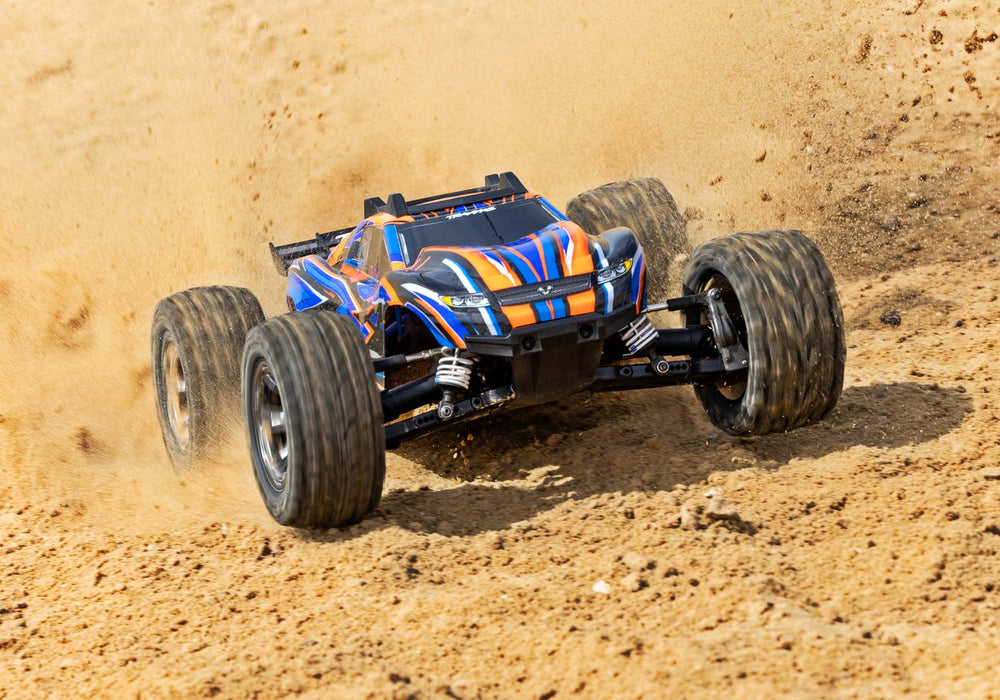 TRA67376-4BLUE Traxxas Rustler VXL Brushless 4X4 1/10 Stadium Truck - Blue **SOLD SEPARATELY AND REQUIRED ORDER PART # TRA2970-3S**
