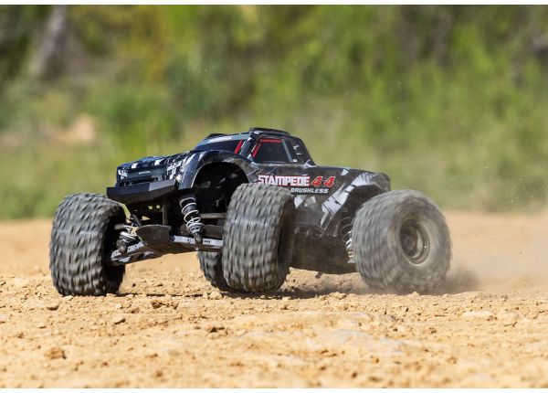 TRA67454-4BLACK Traxxas 1/10 Stampede HD VX3 4WD RTR BLACK *YOU will need this to run this truck # tra2970-3S