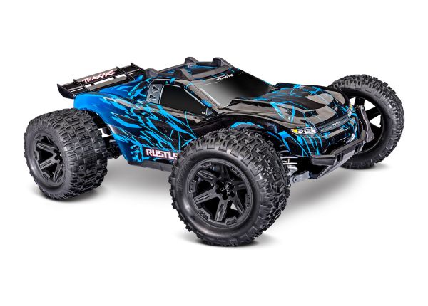 TRA67464-4BLUE Traxxas 1/10 Rustler HD VX3 4WD RTR - Blue