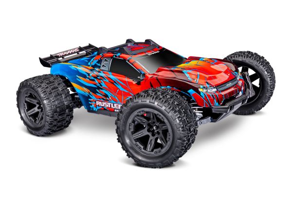 TRA67464-4RED Traxxas 1/10 Rustler HD VX3 4WD RTR - Red