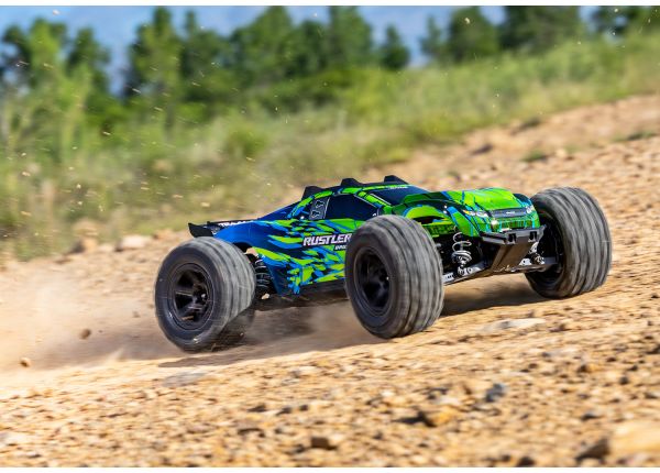 TRA67464-4GREEN Traxxas 1/10 Rustler HD VX3 4WD RTR - Green