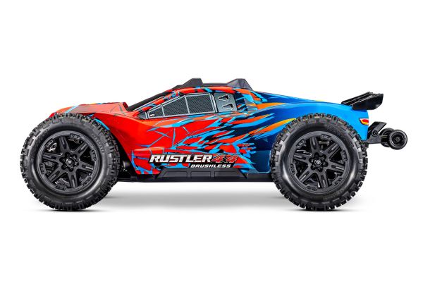 TRA67464-4RED Traxxas 1/10 Rustler HD VX3 4WD RTR - Red