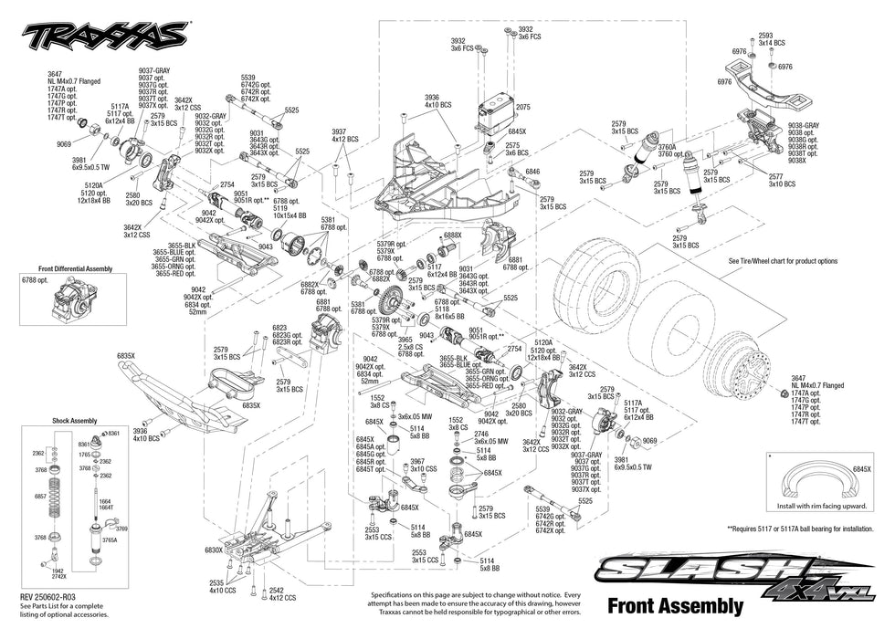 TRA68386-4BLUE Traxxas Slash 4X4 1/10 Scale VXL Extreme HD - Blue **SOLD SEPARATELY AND REQUIRED ORDER PART # TRA2970-3S**