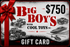Big Boys With Cool Toys Gift Cards $25 - $1000