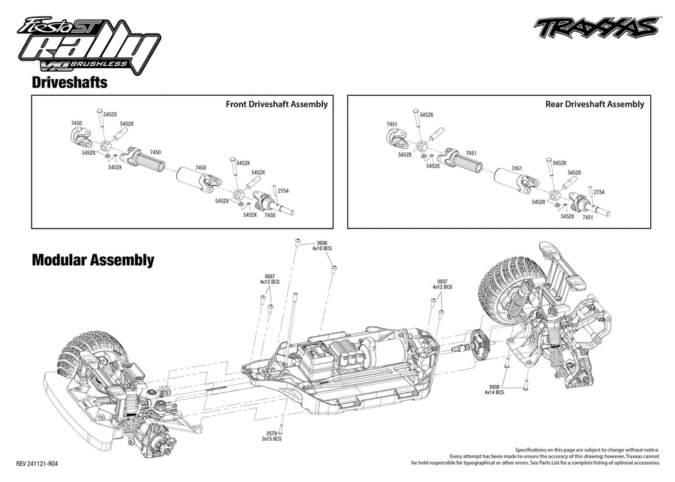 TRA74276-4ORANGE Traxxas Ford Fiesta Rally VXL 4X4 - Orange  Clipless Body **Sold Separately you will need TRA2970-3S to run this